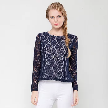 【INF】歐洲古典蕾絲上衣 15016S藍色
