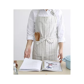 [Mamae] 韓國條紋時尚圍裙 簡約風格 成人廚房圍裙條紋
