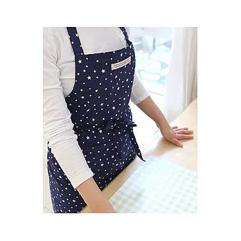[Mamae] 出口韓國 星星圖案圍裙 簡約風格 成人廚房圍裙如圖示
