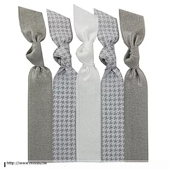 EMI❤JAY 美國知名手工髮飾手環 2+Print -GREY/WHITE HOUNDSTOOTH