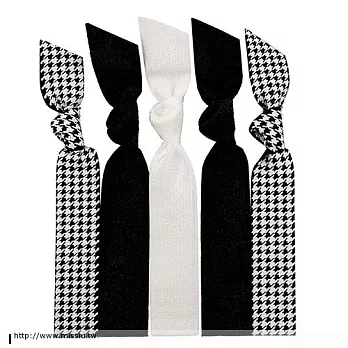 EMI❤JAY 美國知名手工髮飾手環 2+Print -BLACK/WHITE HOUNDSTOOTH