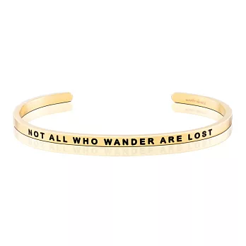 MANTRABAND 手環 Not All Who Wander Are Los 金色