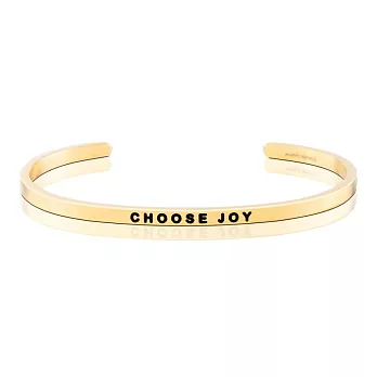 MANTRABAND 美國悄悄話手環 CHOOSE JOY 金色 一定要幸福