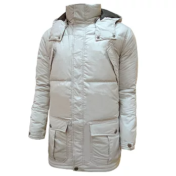 【hilltop山頂鳥】男款耐濕羽絨外套F22MN9-M月光灰