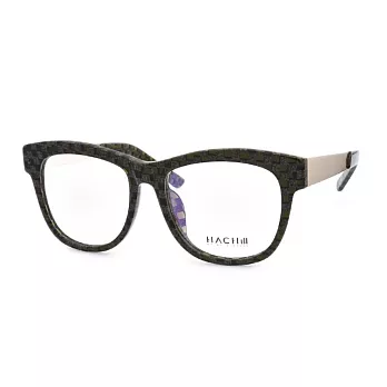 HACHILL 潮流玩酷 方格流行大框粗邊平光眼鏡 HC8213-C2綠黑格紋