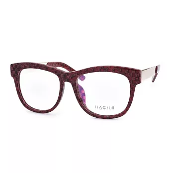 HACHILL 潮流玩酷 方格流行大框粗邊平光眼鏡HC8213-C3紅黑格紋