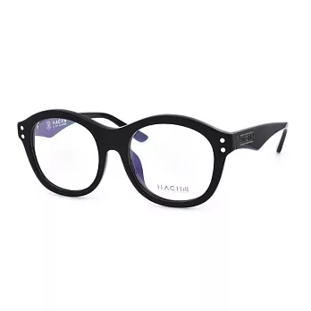 HACHILL 潮流玩酷 流行大框粗邊圓框平光眼鏡HC8215-C1黑