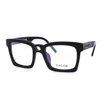 HACHILL 潮流玩酷 流行大框粗邊方框平光眼鏡HC8216-C2亮黑