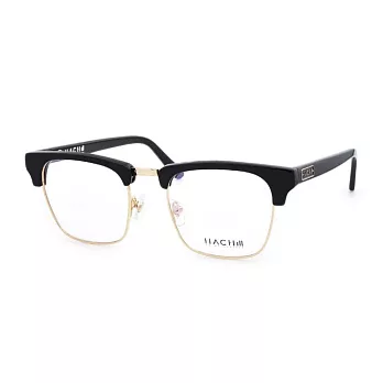 HACHILL 潮流玩酷 眉型流行大框粗邊平光眼鏡HC8219-C1黑