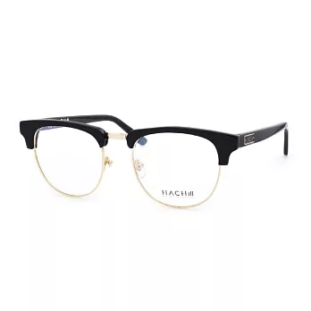 HACHILL 潮流玩酷 眉型流行大框粗邊平光眼鏡HC8220-C1黑