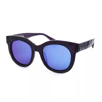 HACHILL 潮流玩酷 光澤紋路大框太陽眼鏡HC8201S-C2黑