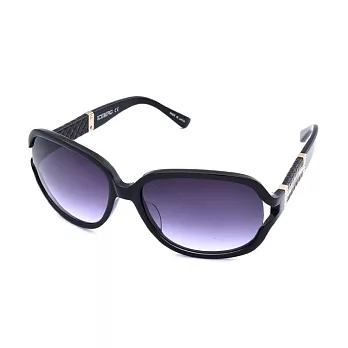 ICEBERG 低調奢華 日本製水鑽圓框粗邊太陽眼鏡505-01S黑
