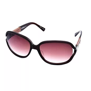 ICEBERG 低調奢華 日本製水鑽圓框粗邊太陽眼鏡505-02S咖啡