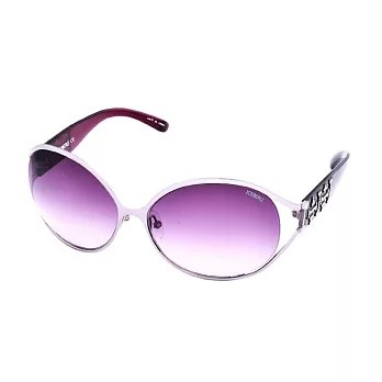 ICEBERG 低調奢華 日本製水鑽圓框粗邊太陽眼鏡511-4紫