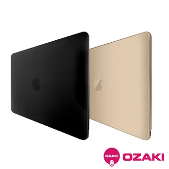 Ozaki Omacworm TightSuit MacBook12＂透明霧面保護殼霧透黑