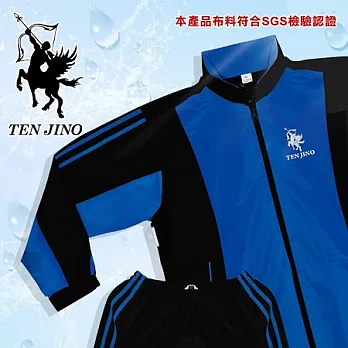 【天神牌】運動型二件式套裝雨衣－靛藍色