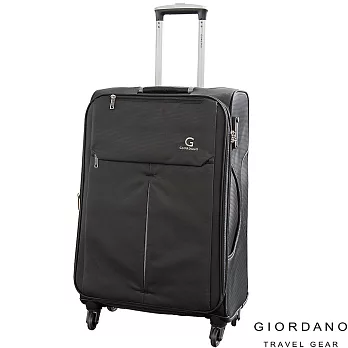 GIORDANO 佐丹奴 24吋超輕量格紋旅行箱 (黑) 24吋