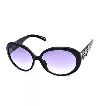 ICEBERG 低調奢華 日本製水鑽圓框粗邊太陽眼鏡515-1黑