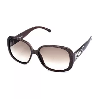 ICEBERG 低調奢華 日本製水鑽圓框粗邊太陽眼鏡517-04S卡其