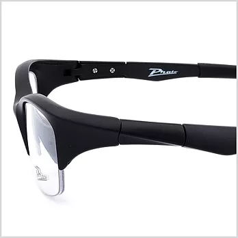 PRATO 安全耐摔 運動型結構半框平光眼鏡P13004-D2黑