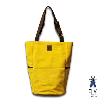 Fly London - 旅行用長筒型可調式購物托特包 -亮芥黃亮芥黃