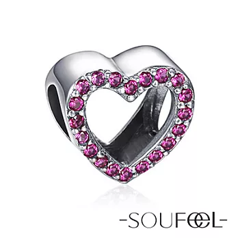 【SOUFEEL charms】《桃紅愛心》串珠