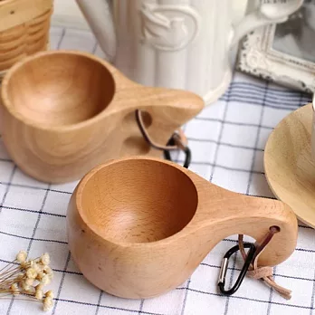 【Homely Zakka】木趣食光北歐芬蘭kuksa可吊掛提把木杯