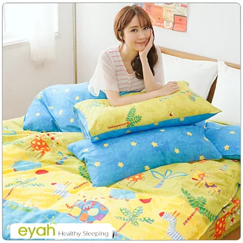 【eyah】精梳純棉雙人床包枕套三件組-DL-卡通總動員