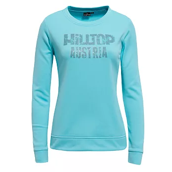 【hilltop山頂鳥】女款圓領刷毛保暖上衣H51FE1-L水藍