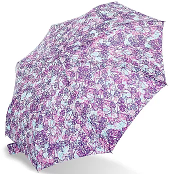 【rainstory】浪漫花漾(紫)抗UV隨身自動傘