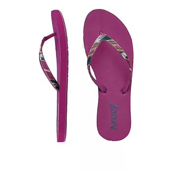 REEF瓜地馬拉手工編織花紋防水織帶耐磨女款人字拖.紫紅/多彩PURPLE/MULTI5紫紅/多彩