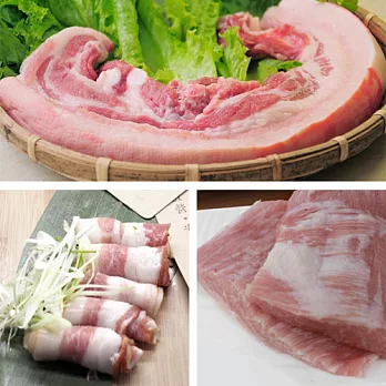 【食在安市集】東寶:精選黑豬肉燒烤組合(黑豬煙燻培根 300g、黑豬松阪肉250g、黑豬五花肉 600g)