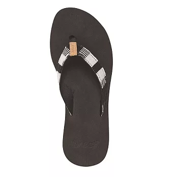 REEF 瓜地馬拉手工編織織帶耐磨橡膠底人字拖-黑/白5黑/白