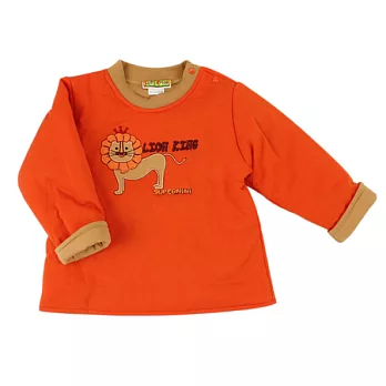 【愛的世界】SUPERMINI小獅子系列兩面穿舖棉上衣-台灣製-105橘色