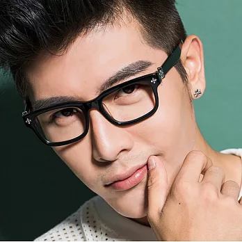 PUFF NATION 個性潮流方框平光眼鏡PN-K15-52/C1黑