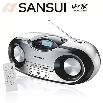 福利品SANSUI 山水藍芽/廣播/USB/MP3/CD/AUX手提式音響(SB-99N)