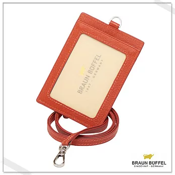 BRAUN BUFFEL‧德國小金牛 -提貝里烏斯系列證件夾- 香橙橘