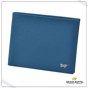 BRAUN BUFFEL‧德國小金牛 -提貝里烏斯系列12卡透明窗短夾-海水藍