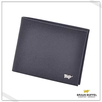 BRAUN BUFFEL‧德國小金牛 -提貝里烏斯系列四卡零錢袋短夾- 質感黑