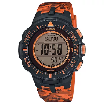 CASIO PRO TREK 馬雅叢林太陽能登山錶-橘