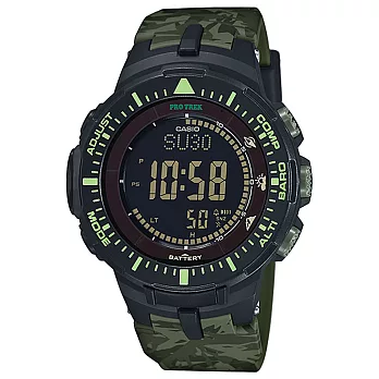 CASIO PRO TREK 馬雅叢林太陽能登山錶-綠