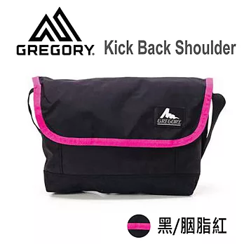 【美國Gregory】Kick Back Shoulder日系休閒郵差包4.2L-黑/胭脂紅邊