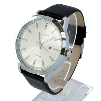 CURREN 卡瑞恩 8114 男士運動石英腕錶/手錶 可顯示日期-白銀