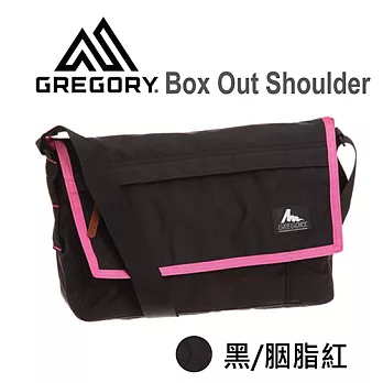 【美國Gregory】Box Out Shoulder日系休閒郵差包8.4L-黑色/胭脂紅