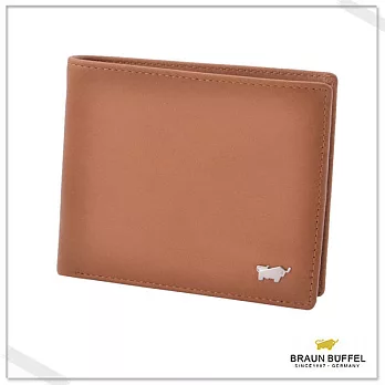 BRAUN BUFFEL‧德國小金牛 - 艾爾巴系列八卡短夾- 焦糖棕