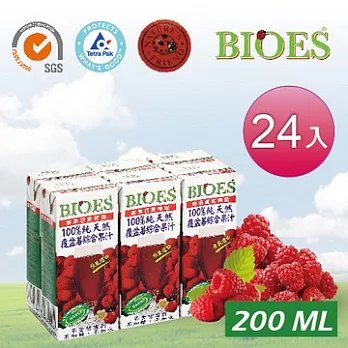 【囍瑞 BIOES】100％純天然覆盆莓汁綜合原汁 (200ml - 24入)