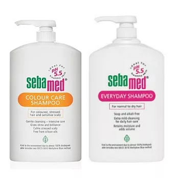 【UH】sebamed 施巴 - 精選洗髮乳超值雙入組(護色亮采+溫和)