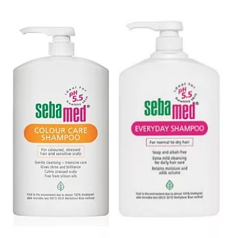 【U】sebamed 施巴 - 精選洗髮乳超值雙入組(護色亮采+溫和)