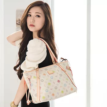 LUMAN.LISHA 露蔓麗莎 英式女王甜美愛戀托特抽繩包-1279(白色)