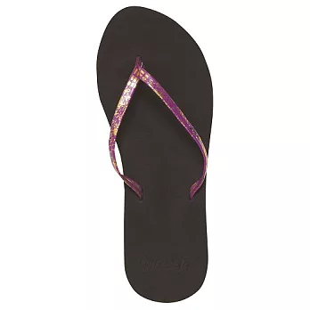 REEF纖細織帶人體工學舒適女款人字拖.黑/紫6黑/紫